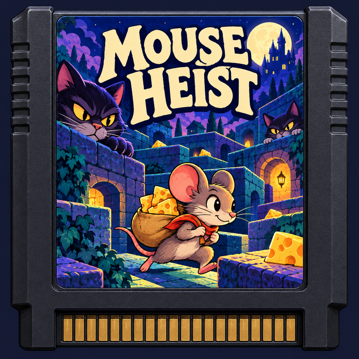 MOUSE HEIST illustrated game cartridge